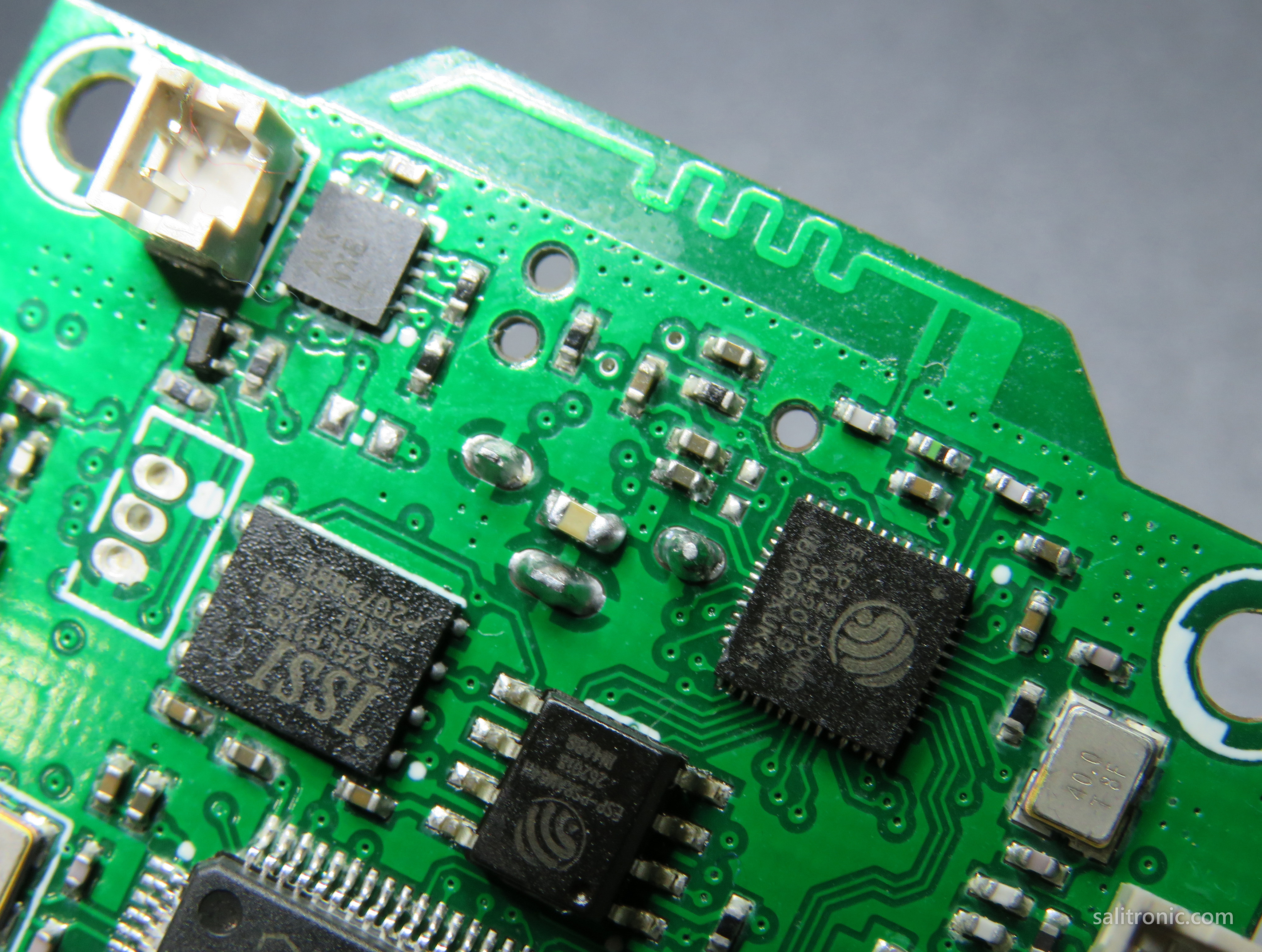 Custom ESP based Wi-Fi module PCB with integrated trace antenna