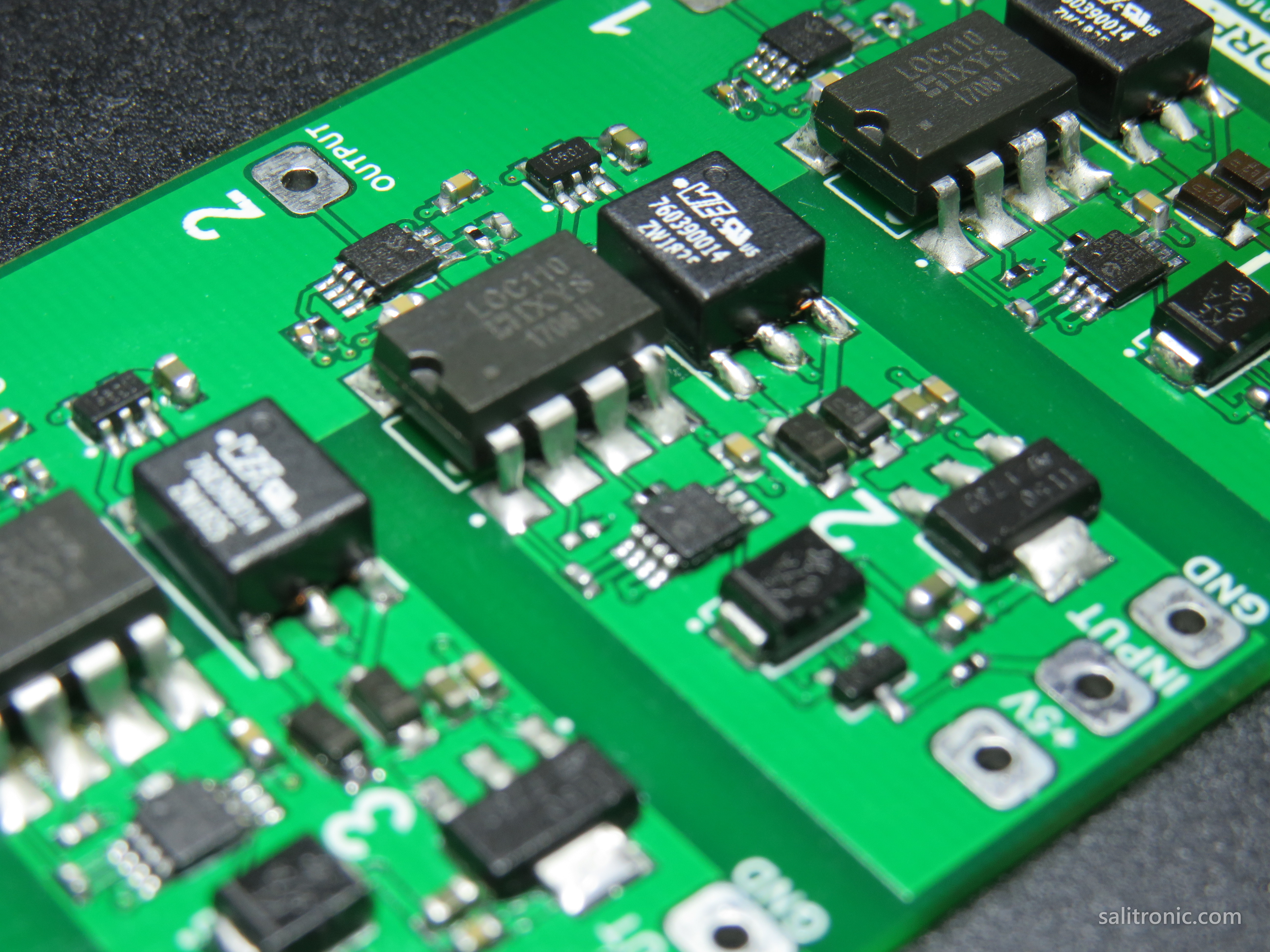Galvanically isolated analog input interface module PCB